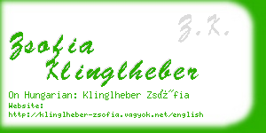 zsofia klinglheber business card